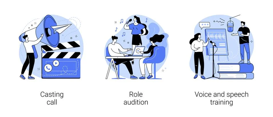 Modelling agency abstract concept vector illustrations. Stock Illustration