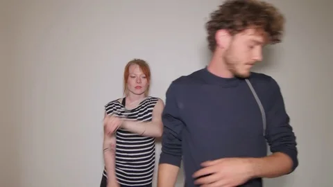 Models acting relationship problems in studio 스톡 동영상 73539984