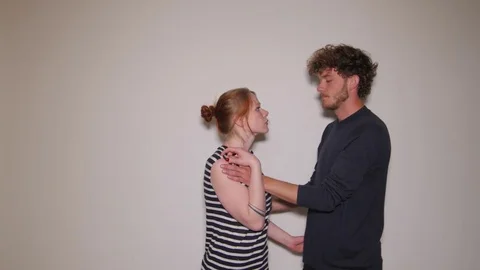 Models acting relationship problems in studio 스톡 동영상 73540206