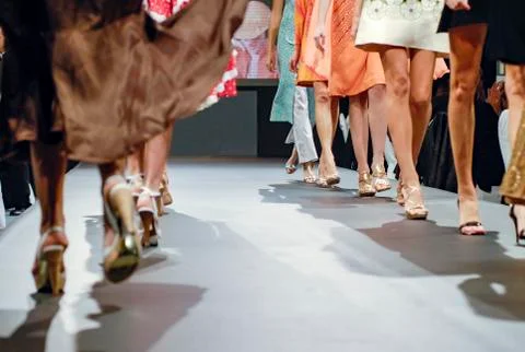 Models are walking Stock Photos