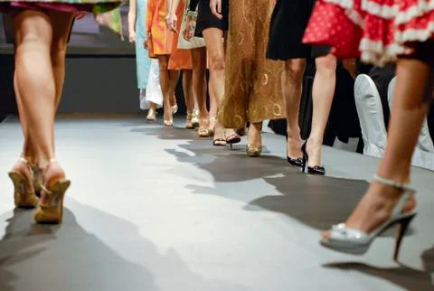 Models are walking Stock Photos