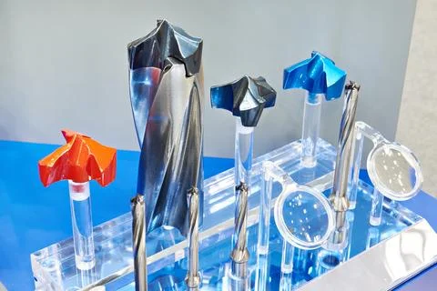 Models of cutting attachment for drill milling cutter Stock Photos
