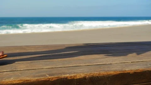 Model's feet passing in frame Stock Footage 107680231