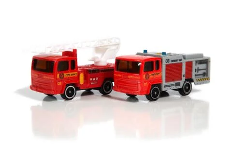 Models of a fire vehicles Stock Photos
