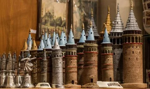 Models of  the Galata Tower Foto stock