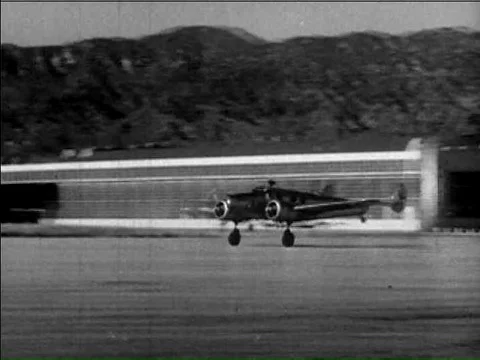 Models of Lockheed military aircraft include, the Electra, Hudson Bomber, 212,ƒ Stock Footage 75300954