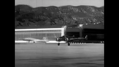 Models of Lockheed military aircraft include, the Electra, Hudson Bomber, 212, Stock Footage 83141852