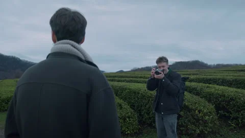 Models point of view at the photographer. BTS of photo session Stock Footage 150689147