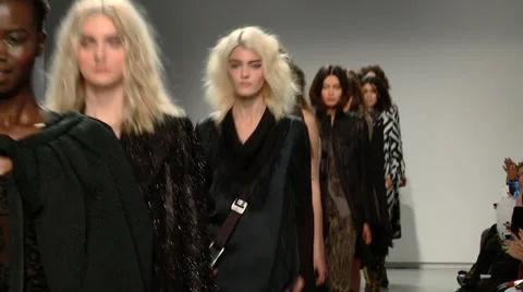 Models Walk the Runway in NYC. Fashion Week in NYC. Stock Footage