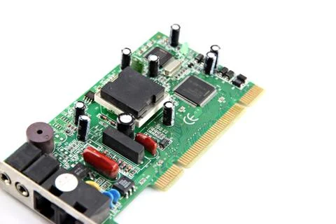 The modem computer equipment circuit board. Stock Photos