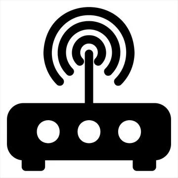 Modem glyph icon vector illustration isolated on white background Illustrazione stock
