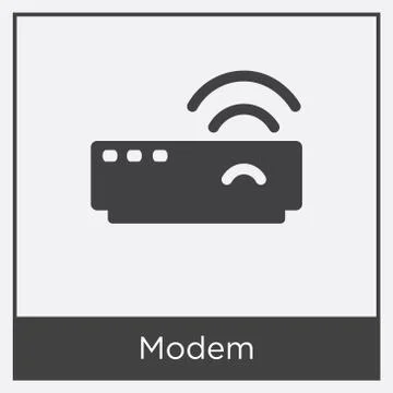 Modem icon isolated on white background Illustrazione stock gratuita