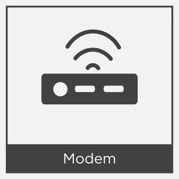Modem icon isolated on white background Illustrazione stock gratuita