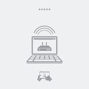 Modem icon, modem vector, modem symbol, modem design, modem app, modem illust Ilustración de archivo