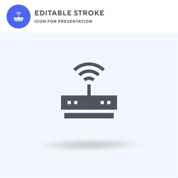 Modem icon vector, filled flat sign, solid pictogram isolated on white, logo  Illustrazione stock