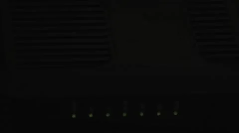 Modem Light in Dark Stock Footage 67092939