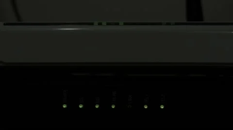 Modem Lights in Dark Ambient Stock Footage 67095933