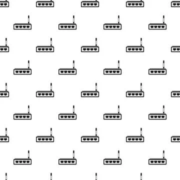 Modem pattern, simple style Illustrazione stock