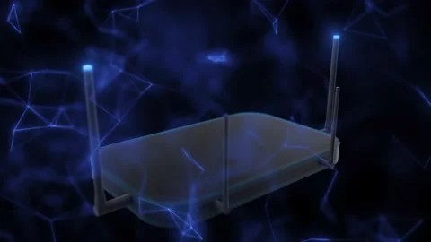 Modem Router 3d Scanning Stock Footage 145350211