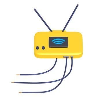 Modem Router with the antenna high speed wireless wifi internet Stock Illustration