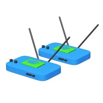 Modem Router with the antenna high speed wireless wifi internet Stock Illustration