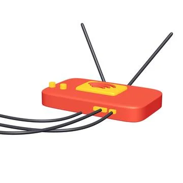Modem Router with the antenna high speed wireless wifi internet Stock Illustration