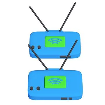 Modem Router with the antenna high speed wireless wifi internet Stock Illustration