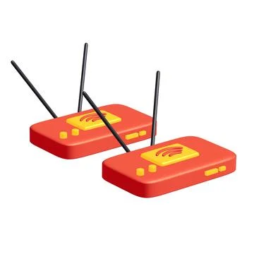 Modem Router with the antenna high speed wireless wifi internet Stock Illustration