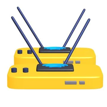 Modem Router with the antenna high speed wireless wifi internet Stock Illustration