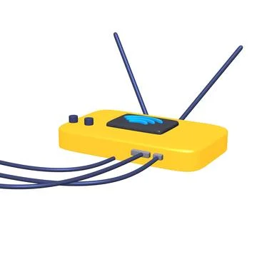 Modem Router with the antenna high speed wireless wifi internet Stock Illustration