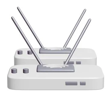 Modem Router with the antenna high speed wireless wifi internet Stock Illustration