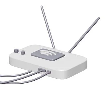 Modem Router with the antenna high speed wireless wifi internet Stock Illustration