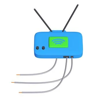 Modem Router with the antenna high speed wireless wifi internet Stock Illustration