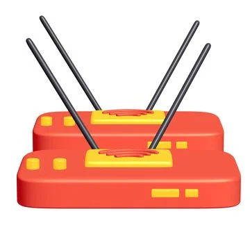 Modem Router with the antenna high speed wireless wifi internet Stock Illustration