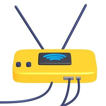 Modem Router with the antenna high speed wireless wifi internet Stock Illustration
