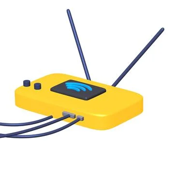 Modem Router with the antenna high speed wireless wifi internet Stock Illustration
