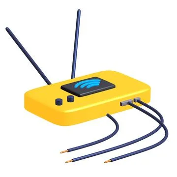 Modem Router with the antenna high speed wireless wifi internet Stock Illustration