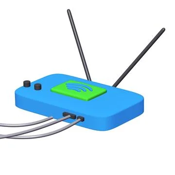 Modem Router with the antenna high speed wireless wifi internet Stock Illustration