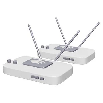 Modem Router with the antenna high speed wireless wifi internet Stock Illustration