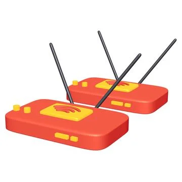 Modem Router with the antenna high speed wireless wifi internet Stock Illustration