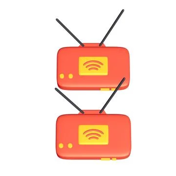 Modem Router with the antenna high speed wireless wifi internet Illustrazione stock