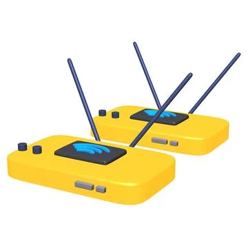 Modem Router with the antenna high speed wireless wifi internet Illustrazione stock