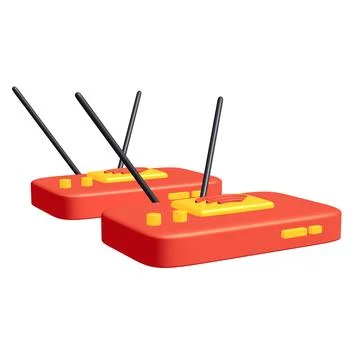Modem Router with the antenna high speed wireless wifi internet Illustrazione stock