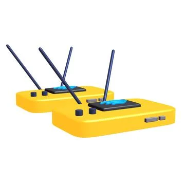 Modem Router with the antenna high speed wireless wifi internet Illustrazione stock