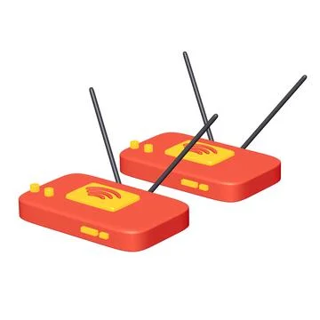 Modem Router with the antenna high speed wireless wifi internet Illustrazione stock
