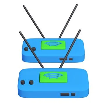 Modem Router with the antenna high speed wireless wifi internet Illustrazione stock