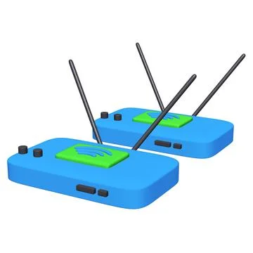Modem Router with the antenna high speed wireless wifi internet Stock Illustration