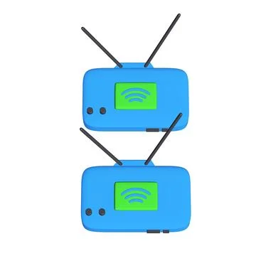 Modem Router with the antenna high speed wireless wifi internet Stock Illustration