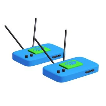 Modem Router with the antenna high speed wireless wifi internet Stock Illustration
