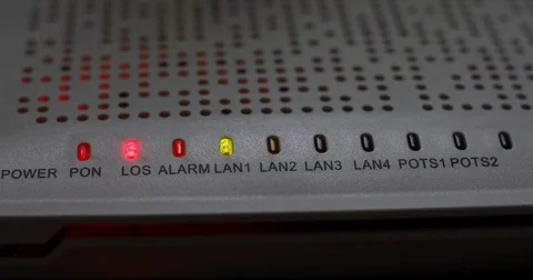 Modem router equipment internet connection lost from server Stock Footage 81258620